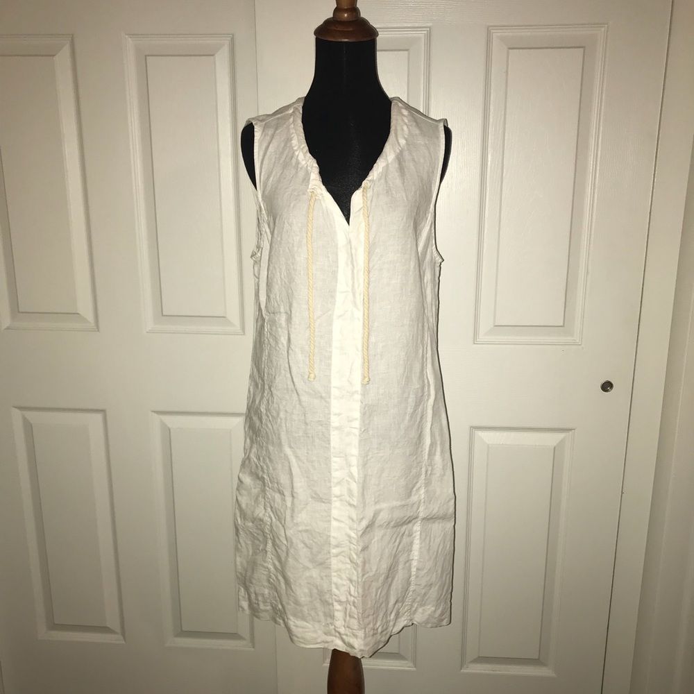 Side Stitch Los Angeles - White Linen Dress